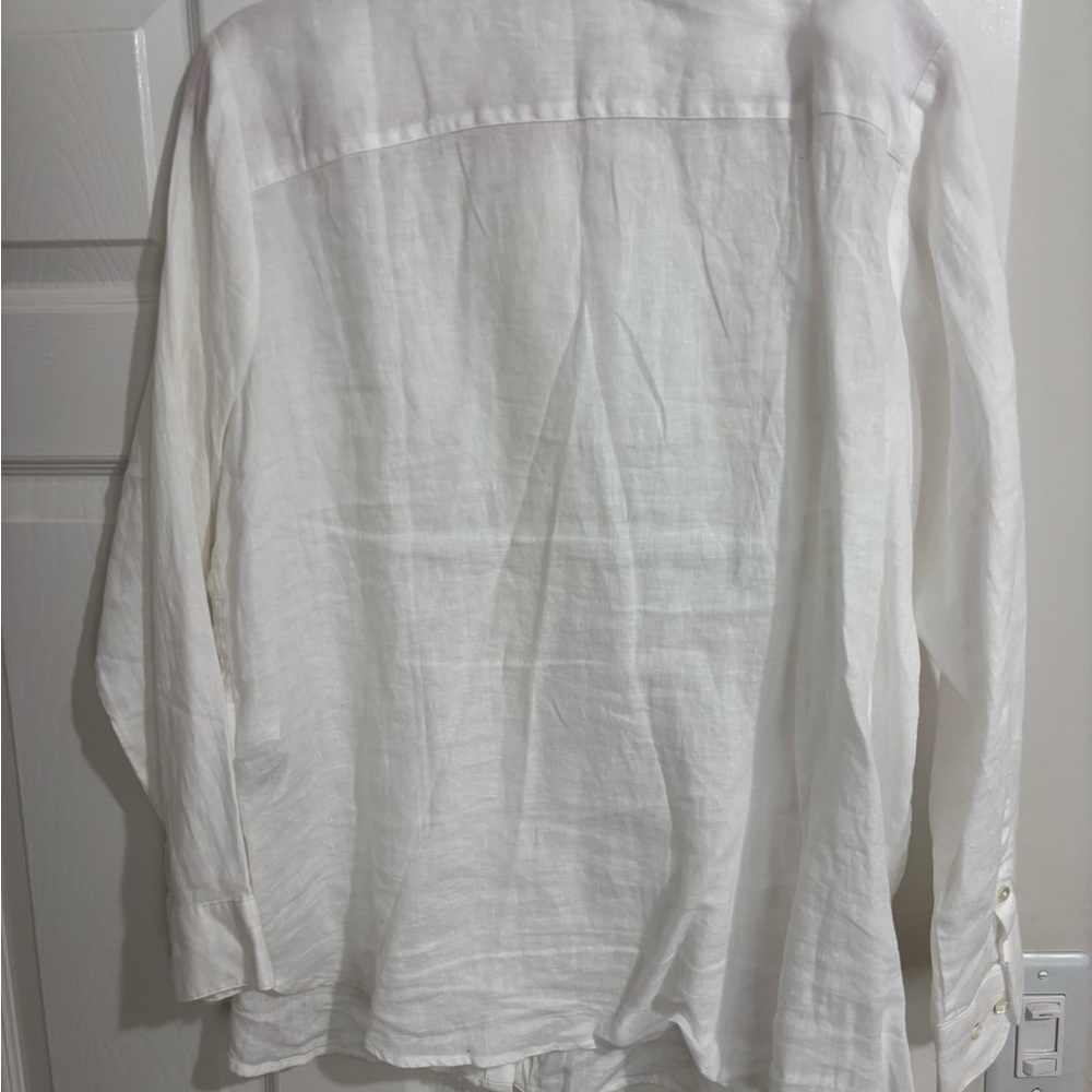 Banana Republic White Oversized Linen Shirt XL NWOT - Picture 3 of 7